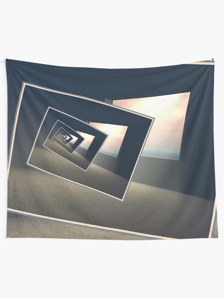 Alternate view of Surreal Windows Tapestry