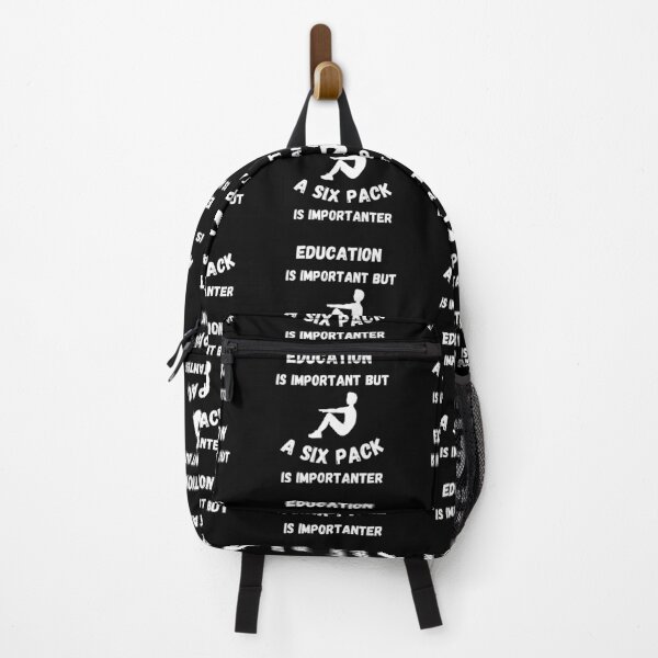 Item preview, Education Is Important But A Six Pack Is Importanter In Black designed and sold by LuckyKermit.
