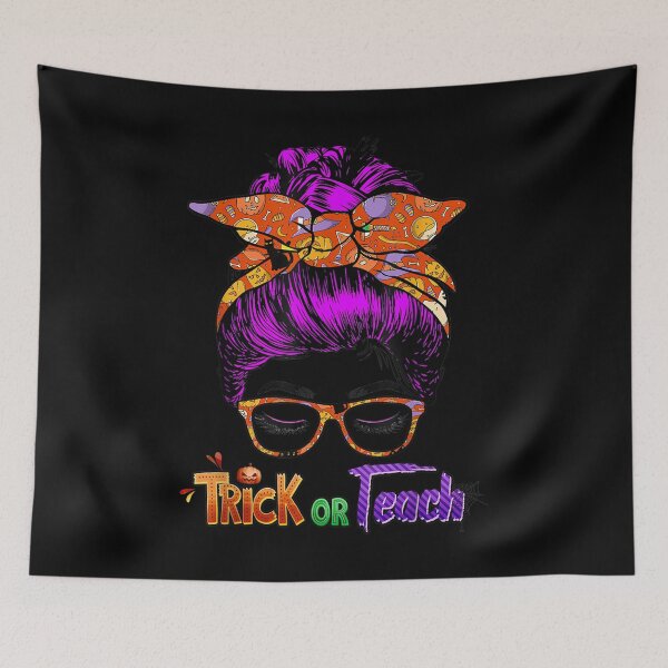 Item preview, Funny Halloween Tees for Messy Bun Teachers Or Teach  designed and sold by FideliaShop.
