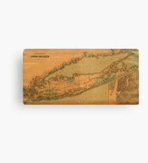 Map of Long Island 1888 Canvas Print