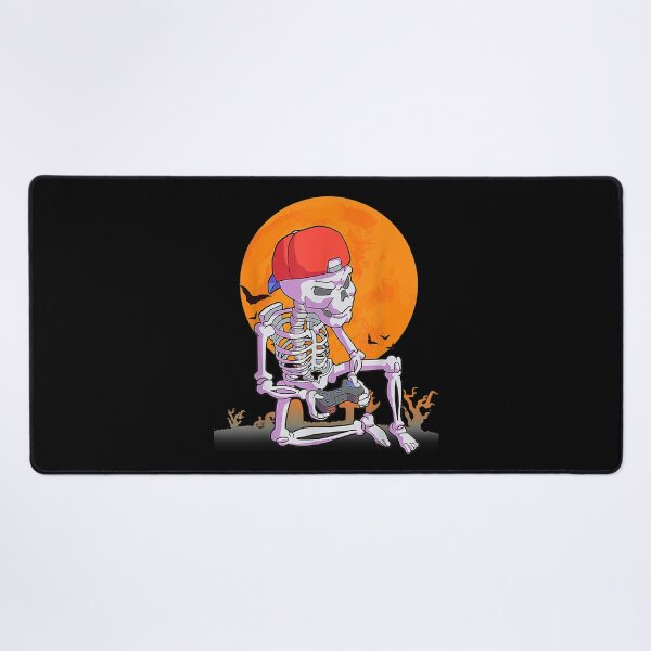 Halloween Men Boys Gamer Gift Skeleton Outfit Boys Desk Mat
