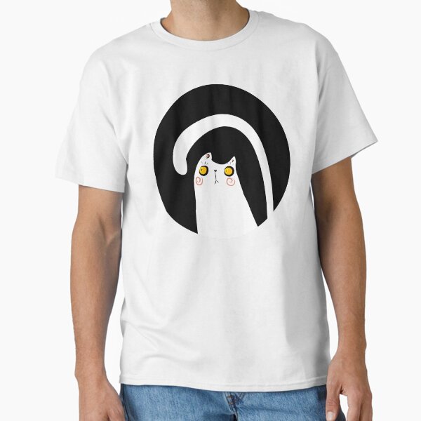 Dark Night White Cat Classic T-Shirt