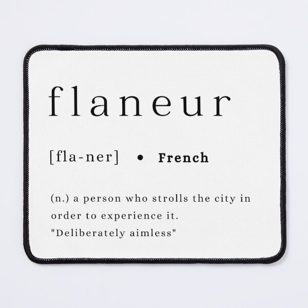 Item preview, Flaneur definition and pronunciation print typography poster designed and sold by Inside Head.