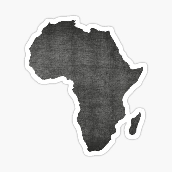 Africa vintage map on gray background Sticker