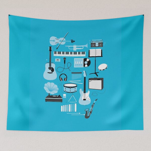 Item preview, Blue Music Things designed and sold by joannawalters.