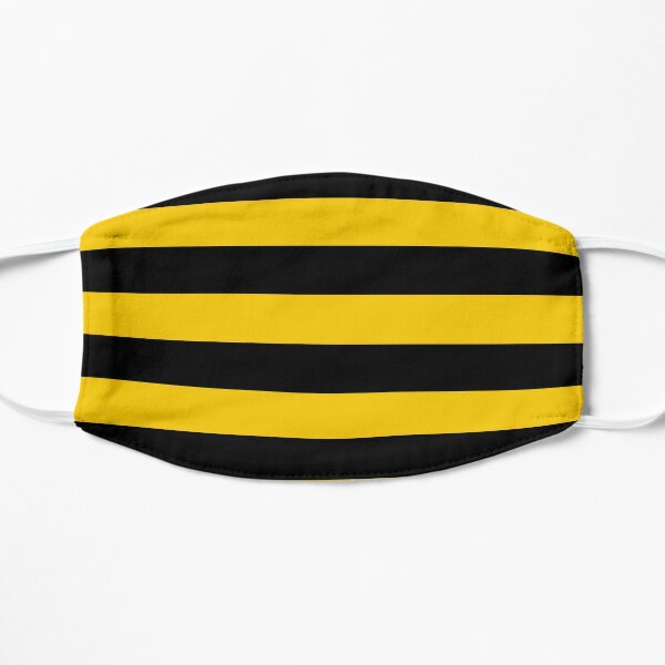 black and yellow stripes Flat Mask