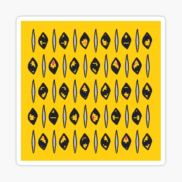 Electric Tribal Pattern in Gold Sticker