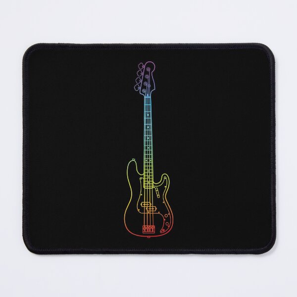 Item preview, P-Style Bass Guitar Colorful Outline designed and sold by nightsworthy.