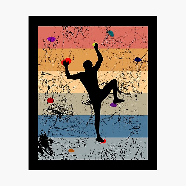 Item preview, Rock Climbing Indoor Wall Climb Bouldering Climber Vintage Retro  designed and sold by CuteDesigns1.