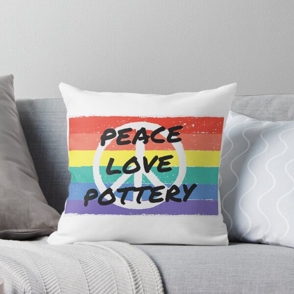 Item preview, Peace. Love. Pottery designed and sold by TheGreenGoat.