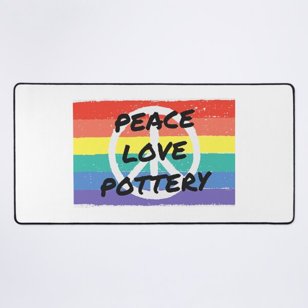 Item preview, Peace. Love. Pottery designed and sold by TheGreenGoat.