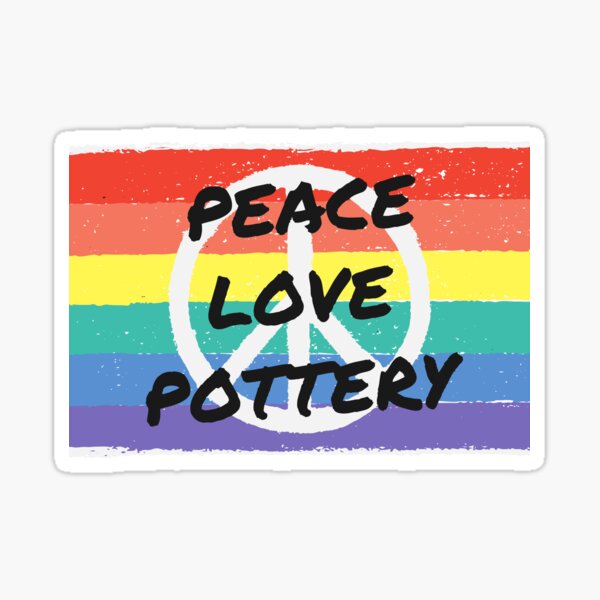 Item preview, Peace. Love. Pottery designed and sold by TheGreenGoat.