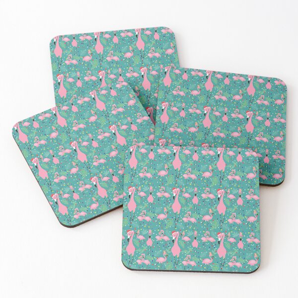 Item preview, Abstract Patterns On Ceramic Tile With Cute Flamingo designed and sold by Special-Ninja.