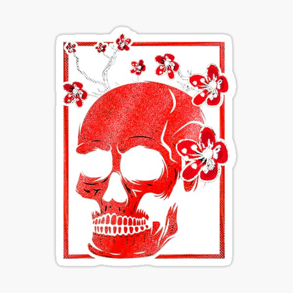 Japanese Demon Oni Skull Vinyl Sticker - Waterproof Harajuku Aesthetic Decal For Cars, Laptops & Windows