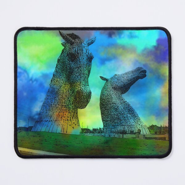 Item preview, Colourful Kelpies sculptures in Falkirk Scotland designed and sold by KaisPrints.