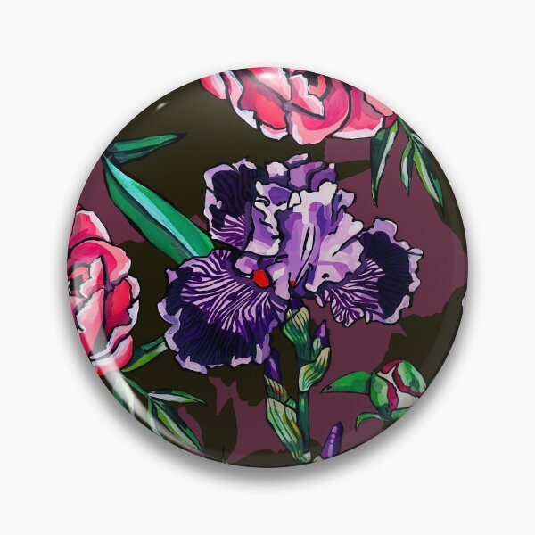 Item preview, Fields of Iris in Mulberry Hues designed and sold by ariellemorris.