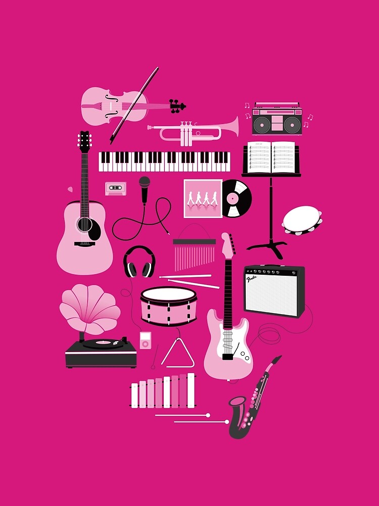 Hot Pink Music Things | Poster