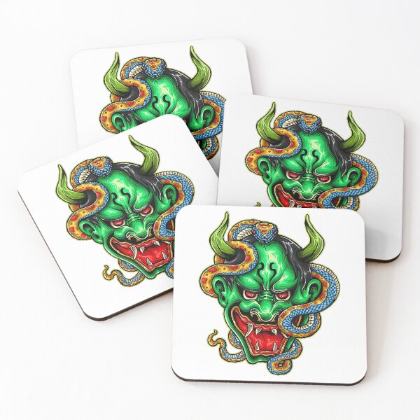 Item preview, Japanese Hannya Demon Mask with Snake designed and sold by Ngocyen550.
