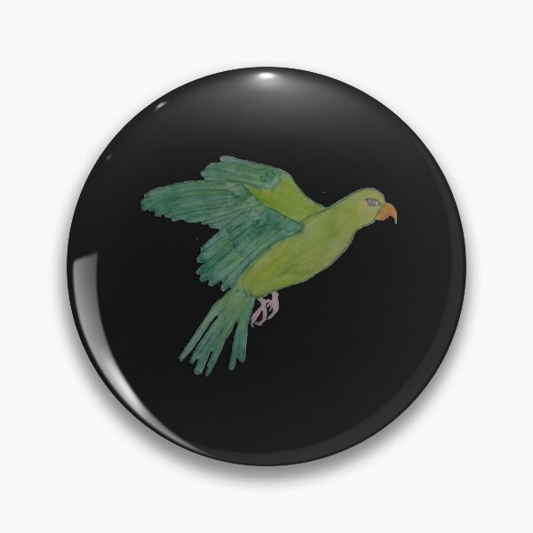 Item preview, Flying green Parakeet designed and sold by BlueArRecords.