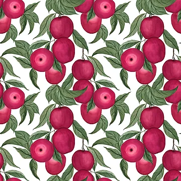 Artwork thumbnail, Red Apple Pattern by TeeRayBee