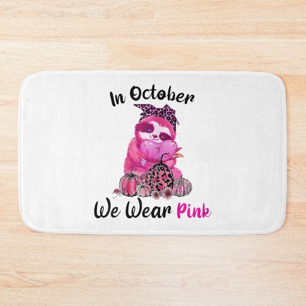 Item preview, In October We Wear Pink Sloth Breast Cancer Halloween Tee  designed and sold by GodivaShop.