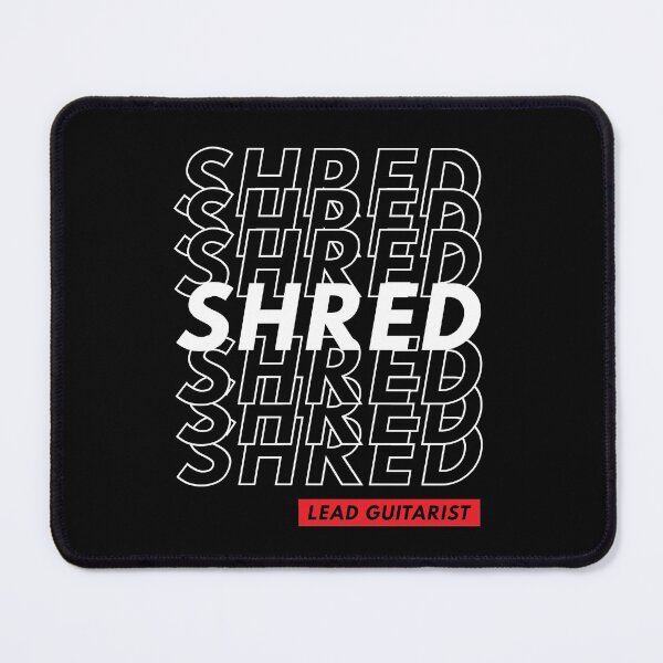 Item preview, Shred Lead Guitarist Repeated Text Dark Theme designed and sold by nightsworthy.