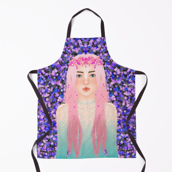 Item preview, Floral female portrait designed and sold by arts-n-blues.