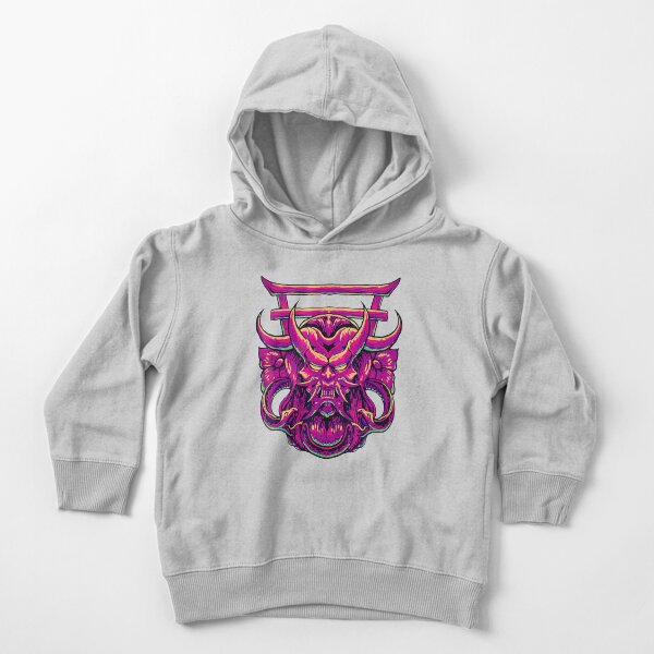 Samurai Shrine Demon Akuma Snake Oni Bushido Spirit Japanese Toddler Pullover Hoodie
