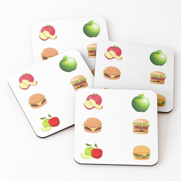 Item preview, Assorted Apples and Burgers Sticker Pack - Apple Lover and Burger Lover designed and sold by CaitU.