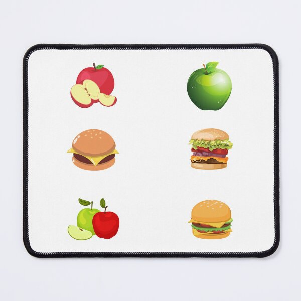 Item preview, Assorted Apples and Burgers Sticker Pack - Apple Lover and Burger Lover designed and sold by CaitU.