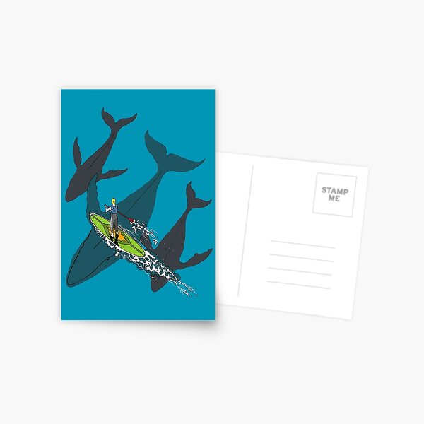 Item preview, Paddle Boarding over Whales designed and sold by BalbinaStudio.