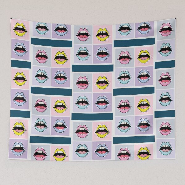 Item preview, Loud mouth pop art pattern designed and sold by BlueArRecords.