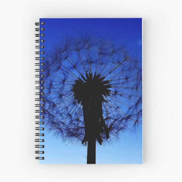 Item preview, Dandelion clock silhouette on blue background designed and sold by KaisPrints.