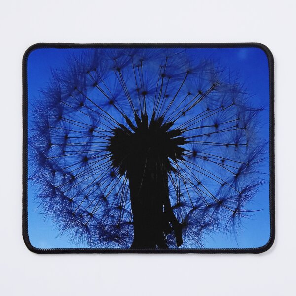 Item preview, Dandelion clock silhouette on blue background designed and sold by KaisPrints.
