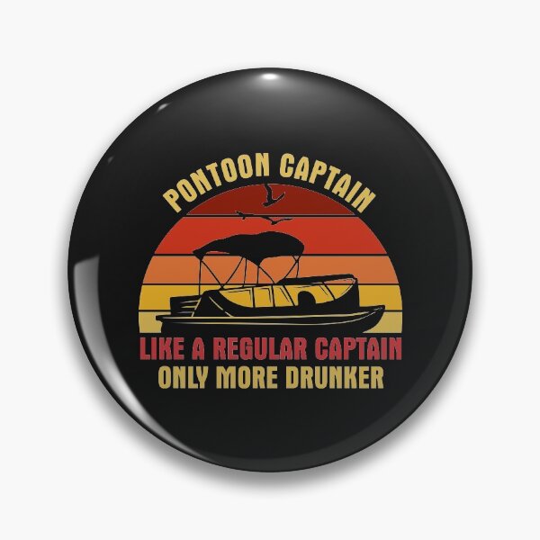 Item preview, Pontoon Captain Like A regular Captain Only More Drunker Vintage Style Retro For Panton Lovers designed and sold by Waleedabbasltd.