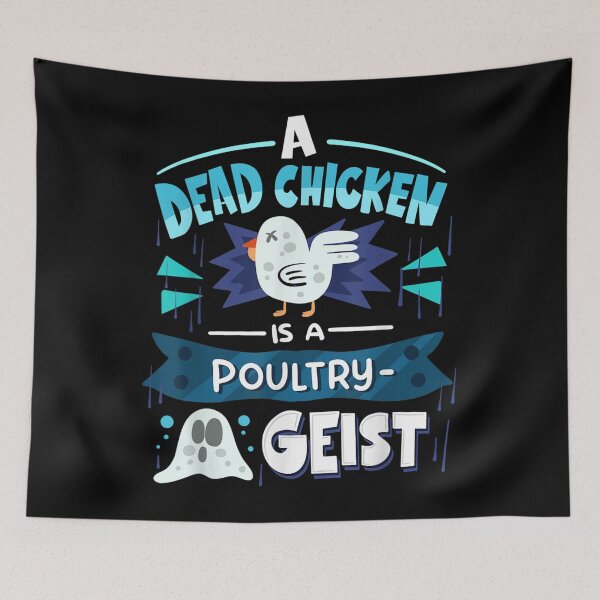 Item preview,  Dead Chicken Poultry Geist Halloween Ghost Puns designed and sold by luisweber.