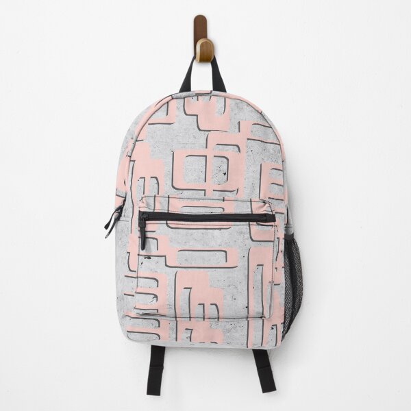 Item preview, Mid Century Modern Oblongs Concrete Gray And Pink designed and sold by QuestingPixel.