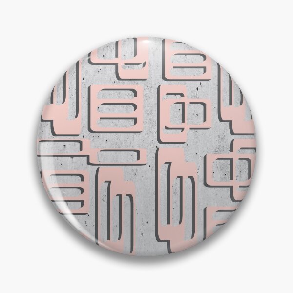 Item preview, Mid Century Modern Oblongs Concrete Gray And Pink designed and sold by QuestingPixel.