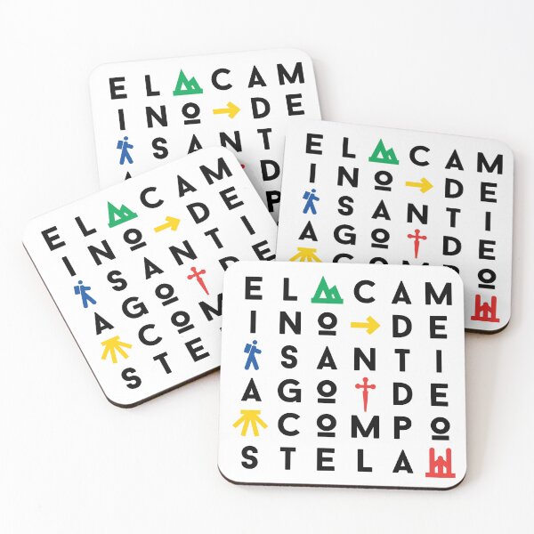 Item preview, El Camino de Santiago Square Typo Color designed and sold by Caminovi.