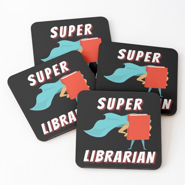 Item preview, Super Librarian (White Text) - Book Lovers with Superhero Cape designed and sold by CaitU.