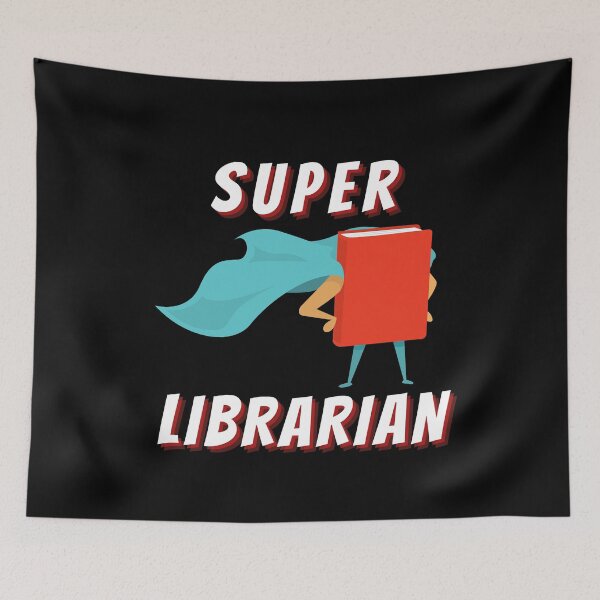 Item preview, Super Librarian (White Text) - Book Lovers with Superhero Cape designed and sold by CaitU.