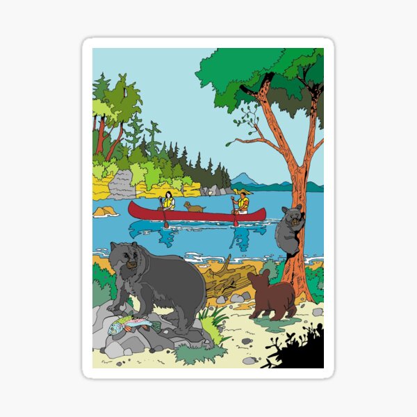 Item preview, Kayaking by Bear and Cubs designed and sold by BalbinaStudio.