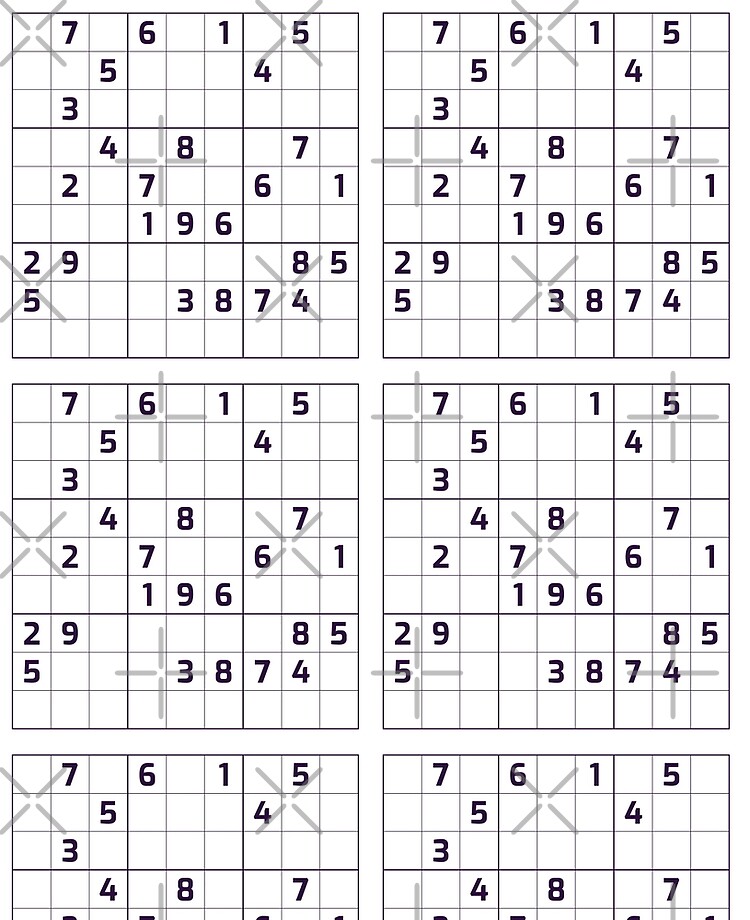 Sudoku Puzzle Blue and White  Puzzle #3 Poster for Sale by