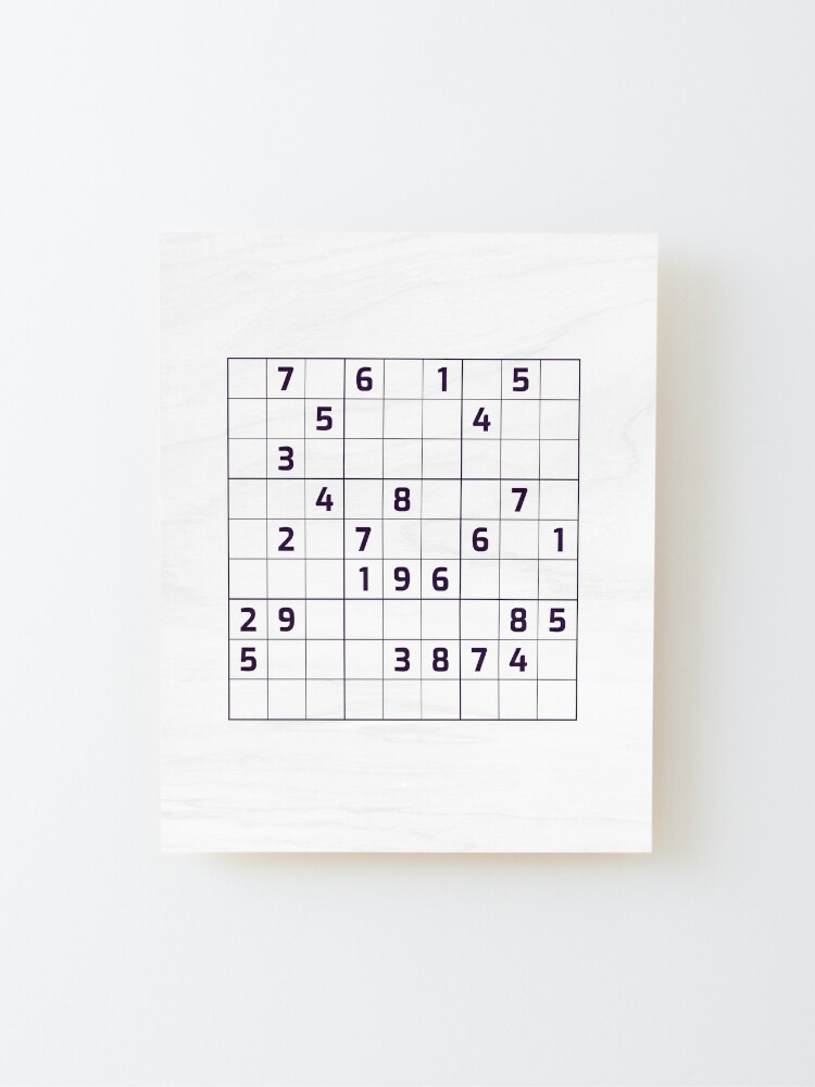 Sudoku Puzzle Blue and White, Puzzle #1 Art Board Print for Sale by  beanibooi