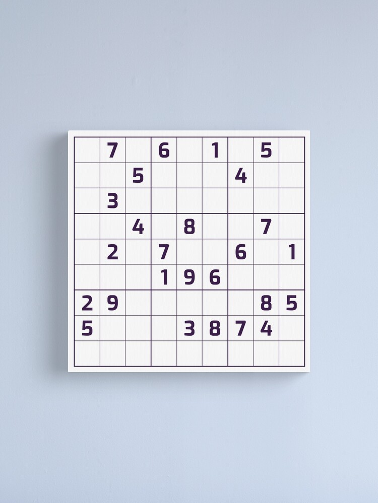 Sudoku Puzzle Blue and White  Puzzle #3 Poster for Sale by