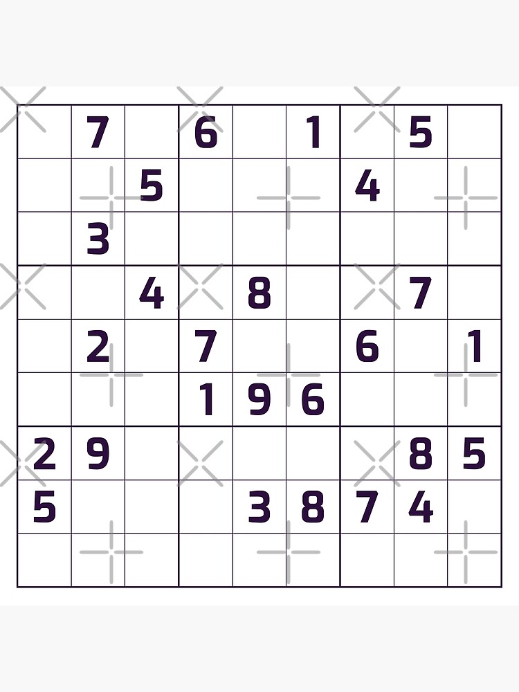 Sudoku Puzzle Blue and White  Puzzle #3 Poster for Sale by