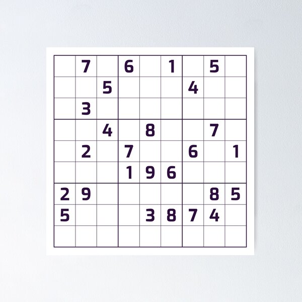 Item preview, Sudoku Puzzle Black and White | Puzzle #1 designed and sold by beanibooi.