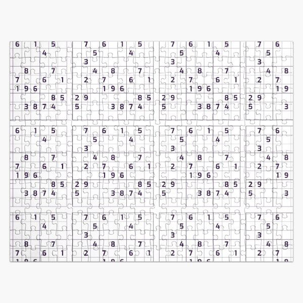 printable sudoku jigsaw puzzles redbubble