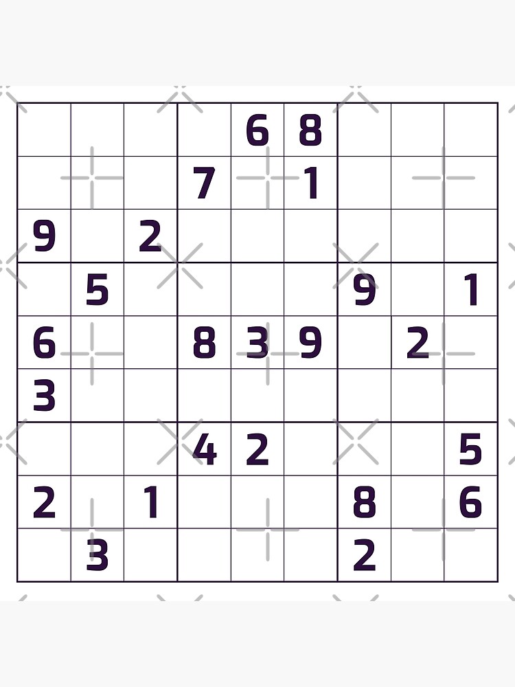 Sudoku Puzzle Blue and White  Puzzle #3 Poster for Sale by