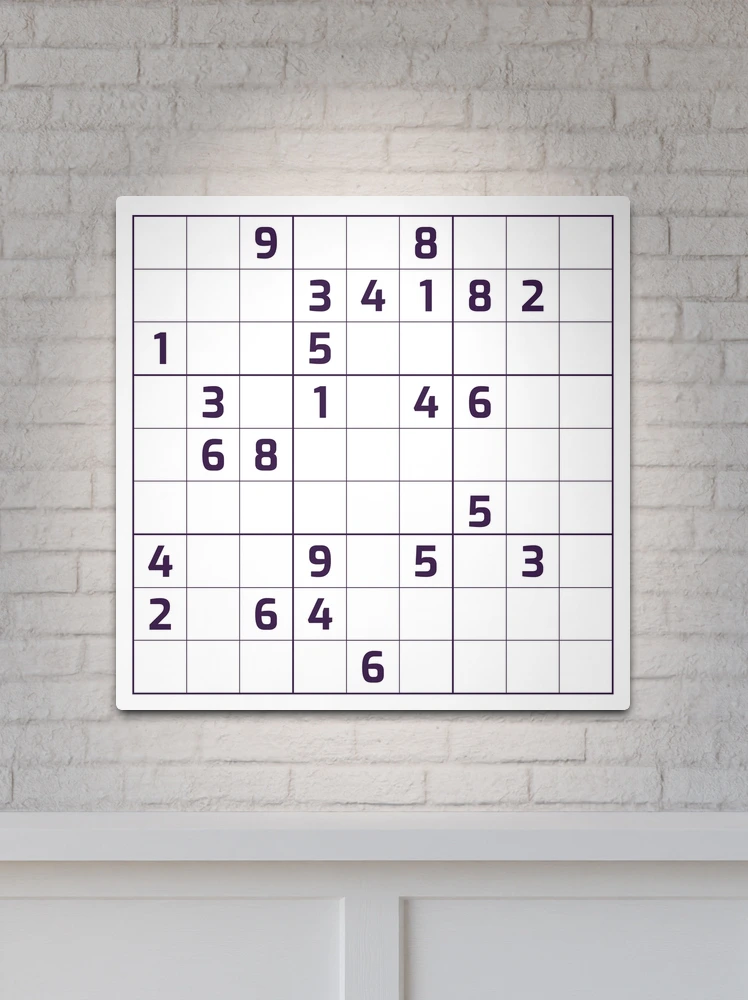 Sudoku Puzzle Blue and White  Puzzle #3 Poster for Sale by